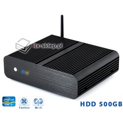 Komputer przemysłowy Fanless Core i3-3220T 2,8GHz 4GB HDD 500GB H01-H61-HDD500-19V-WiFi