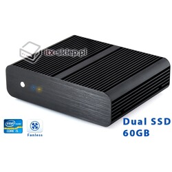 Komputer przemysłowy Fanless Core i5-3470T 2,9GHz 4GB 2x SSD 60GB H02-H61-Dual-SSD60-19V