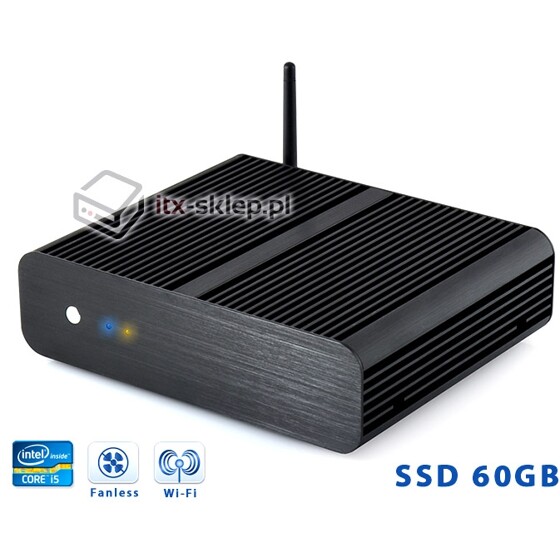 Komputer przemysłowy Fanless Core i5-3470T 2,9GHz 4GB SSD 60GB H02-H61-SSD60-19V-WiFi