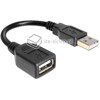 Przedłużacz USB 2.0 A-A krótki giętki 16cm M-F Delock 83261