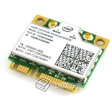 Intel Centrino Advanced-N 6235 Dual Band 2.4 5.0 GHz WiFi Bluetooth mini PCI-Express half-size