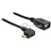 Kabel OTG USB-A micro-B kątowy długi 50cm do smartphone&#039;a Delock 83271