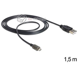 Kabel USB-A micro-B ze wskaźnikiem ładowania LED 1,5m Delock 83272