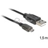 Kabel USB-A micro-B ze wskaźnikiem ładowania LED 1,5m Delock 83272