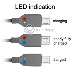 Kabel USB-A micro-B ze wskaźnikiem ładowania LED 1,5m Delock 83272