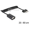 Kabel adapter OTG USB spiralny do tabletów Samsung 20-60cm Delock 83300
