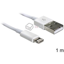 Kabel do IPhone 5 / IPad mini, IPad 4 data + power 1m Delock 83260