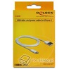 Kabel do IPhone 5 / IPad mini, IPad 4 data + power 1m Delock 83260
