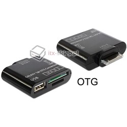 Adapter USB OTG Samsung Galaxy czytnik kart SD / SDHX / MS / MMC Delock 65358