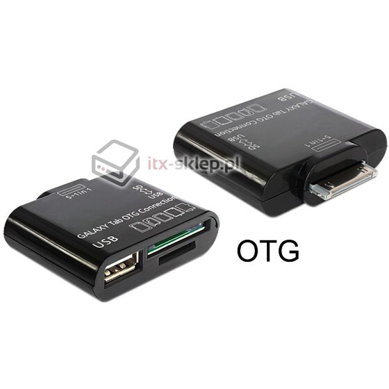 Adapter USB OTG Samsung Galaxy czytnik kart SD / SDHX / MS / MMC Delock 65358