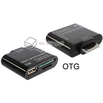 Adapter USB OTG Samsung Galaxy czytnik kart SD / SDHX / MS / MMC Delock 65358
