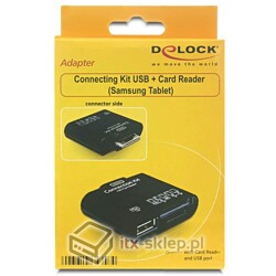 Adapter USB OTG Samsung Galaxy czytnik kart SD / SDHX / MS / MMC Delock 65358