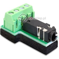 Adapter terminal Stereo Jack 3,5mm F 4pin raster 3,81 mm