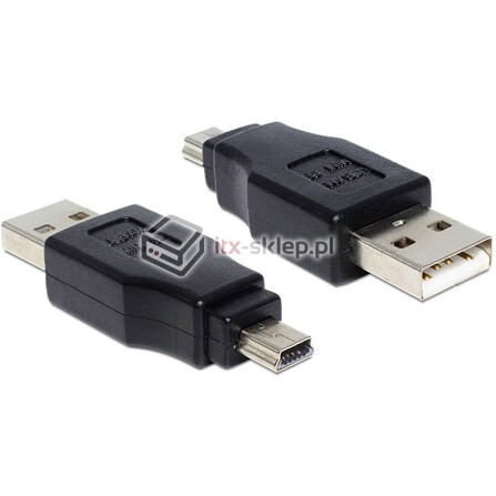 Adapter przejściówka USB 2.0 M - USB mini-B M