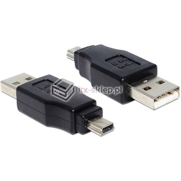 Adapter przejściówka USB 2.0 M - USB mini-B M