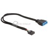Kabel USB 3.0 wewnętrzny 19pin męski - USB 2.0 żeński 30cm Delock 83281
