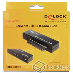 Adapter przejściówka USB 3.0 - SATA 6Gbps Delock 62486