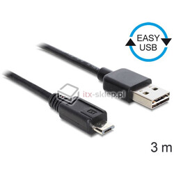 Kabel EASY-USB 2.0-A - micro-B M-M 3m Delock 83368