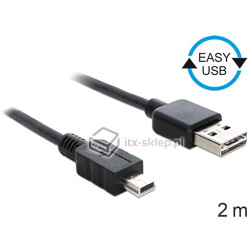 Kabel EASY-USB 2.0-A - mini-B M-M 2m Delock 83363