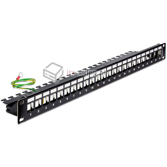 Keystone Patchpanel 19" 24 portowy Delock 43260