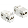 Moduł Keystone USB 2.0 A zeński (F) - USB 2.0 A żeński (F) Delock 86317