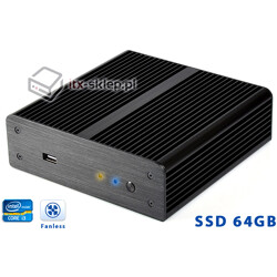 Komputer NUC Fanless Core i3-3217U 1,8GHz 4GB SSD 64GB Delta-NUC1-SSD64