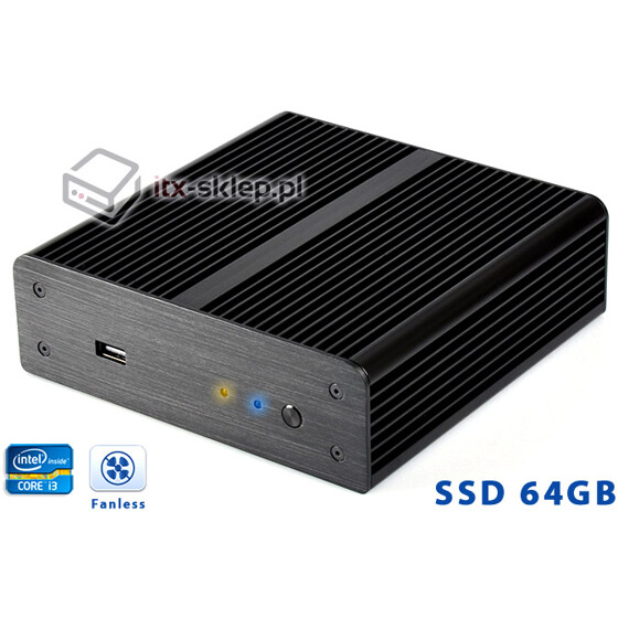 Komputer NUC Fanless Core i3-3217U 1,8GHz 4GB SSD 64GB Delta-NUC1-SSD64
