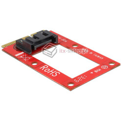 Adapter konwerter mSATA full size - 1x SATA 7 pin Delock 95240
