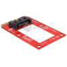 Adapter konwerter mSATA full size - 1x SATA 7 pin Delock 95240