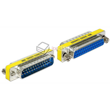 Adapter przejściówka Sub-D 25pin męsko-żeński M-F 1:1 port saver
