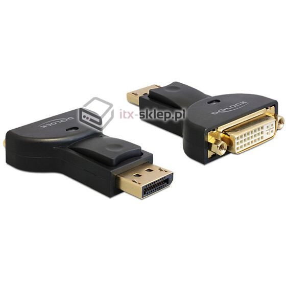 Adapter Displayport męski (M)  DVI 24+5 żeński (F) Delock 65257