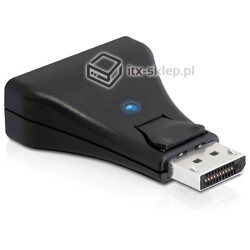Adapter Displayport męski (M)  DVI 24+5 żeński (F) Delock 65257