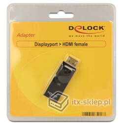 Adapter Displayport męski (M)  HDMI żeński (F) Delock 65258