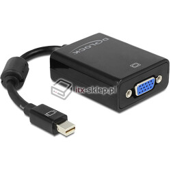 Adapter mini Displayport męski (M)  VGA 15pin żeński (F) Delock 65256