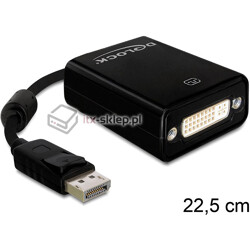 Adapter Displayport męski (M)  DVI 24+5 żeński (F) Delock 61847