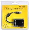 Adapter mini Displayport męski (M)  DVI 24+5 żeński (F) Delock 65098