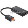 Adapter Smartfon/TV Slimport / myDP męski (M)  HDMI żeński (F) + USB micro-B Delock 65468