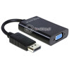 Adapter Displayport męski (M)  VGA 15pin żeński (F) + Audio + Power Delock 65439