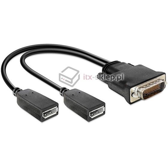 Adapter DMS-59 męski (M)  2x Displayport żeński (F) 25 cm Delock 65354