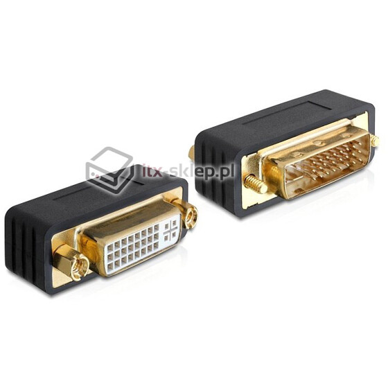 Adapter DVI 24+5 pin męsko (M) - żeński (F) port saver Delock 65298