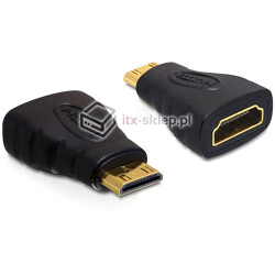 Adapter HDMI C męski (M)  A żeński (F) High Speed Delock 65244
