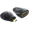 Adapter HDMI micro D męski (M)  A żeński (F) High Speed Delock 65242