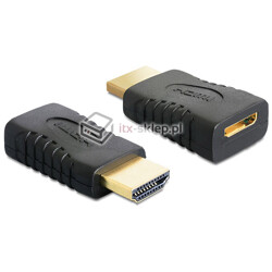 Adapter HDMI A męski (M)  C żeński (F) High Speed Delock 65262