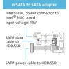 Adapter konwerter mSATA full size - 1x SATA 7 pin Intel NUC Akasa AK-PCCMSA-01