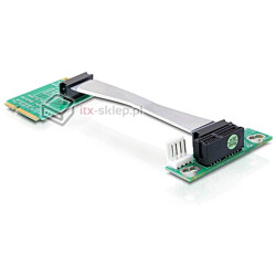 Elastyczny Riser card Mini PCI Express  PCI Express x1 lewy dla płyt mini-ITX 13cm