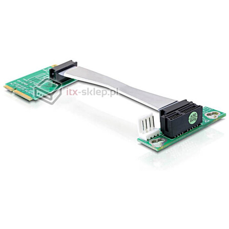 Elastyczny Riser card Mini PCI Express  PCI Express x1 lewy dla płyt mini-ITX 13cm
