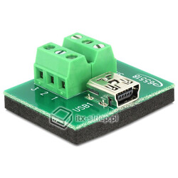 Adapter terminal mini-USB 6pin raster 3,81 mm