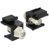 Moduł Keystone F zeński (F) - F żeński (F) 75 Ohm czarny Delock 86350