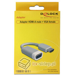 Adapter HDMI (M)  VGA 15pin żeński (F) 15cm Delock 65469