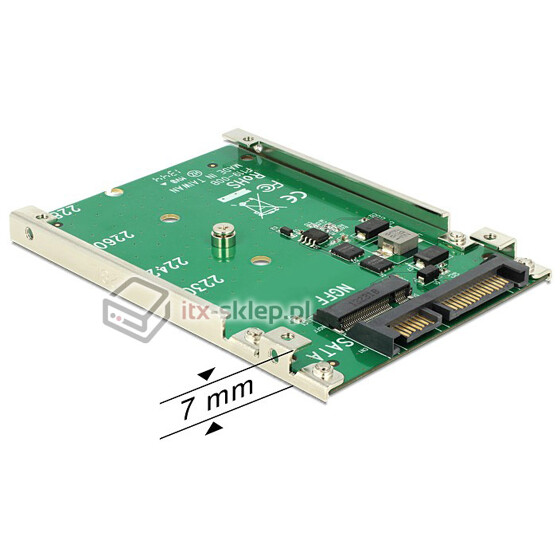 Adapter konwerter SATA 22 pin - M.2 NGFF do dysków M.2 w ramce 2,5" Delock 62544